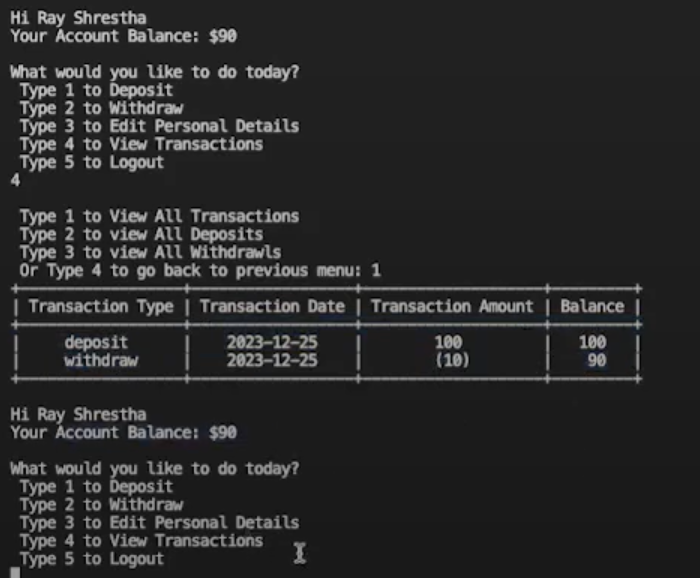 Banking App Screenshot